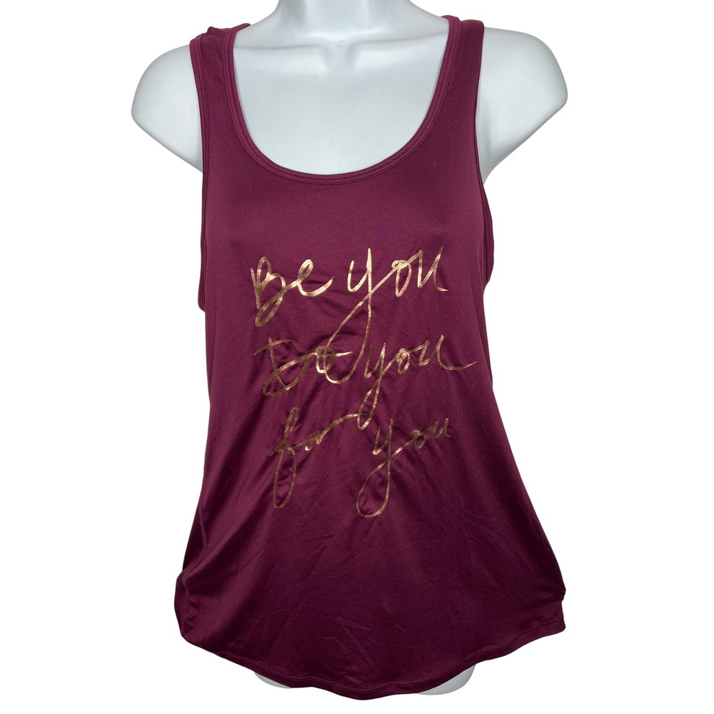 Champion Womens Tank Top XS Maroon Gold "Be You Do You For‎ You"